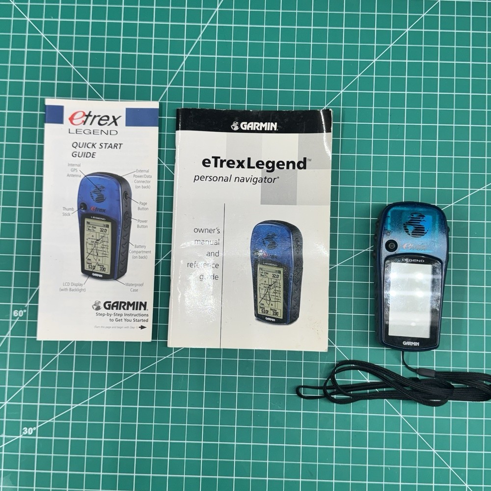 Garmin eTrex Legend Personal GPS Navigator Blue – Tested Working With Manuals