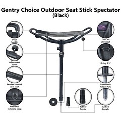 Walking Stick Spectator Leather Walking Seat Outdoor Shooting Stick Brown Chair