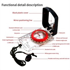 Orienteering Map Compass Sighting for Camping,Hiking,Hunting and SurvivalXQ