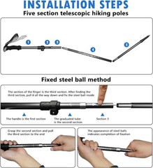 Aluminum Alloy 7075 Adjustable Collapsible Hiking Pole – 1 Pack