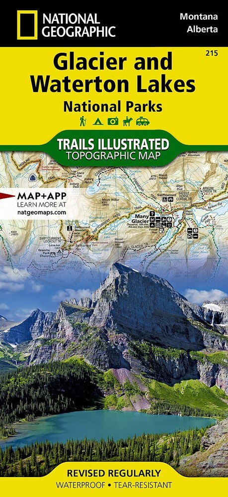 Glacier and Waterton Lakes National Parks Map (National Geographic No Results