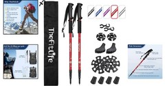 Stylish Ultralight Nordic Walking Sticks – 2-Count with Quick Lock and Carry Kit