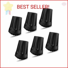 6 Pcs Hiking Pole Tips Hiking Accessories – Cane Rubber Tips Replacement Hiking