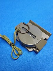 LENSATIC COMPASS W/METAL CASE Japan Military OD Green Map Direction