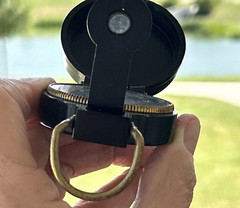 Vintage Lensatic Brass Compass -Japan Made- w case/Instructions – Vintage