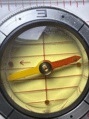 Orienteering Compass Olcom Fs-14 With Lanyard Made In Japan