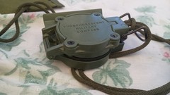 1977 U.S. Cammenga Phosphorescent Military Compass Model 27 With Pouch