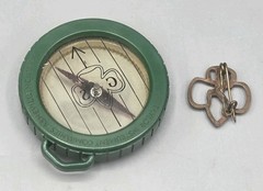 VINTAGE TAYLOR INSTRUMENT COMPANY COMPASS, & GIRL SCOUT PIN