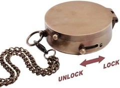 Engravable Brass Compass Nautical Antique Vintage Pocket Gift 2″ With Case