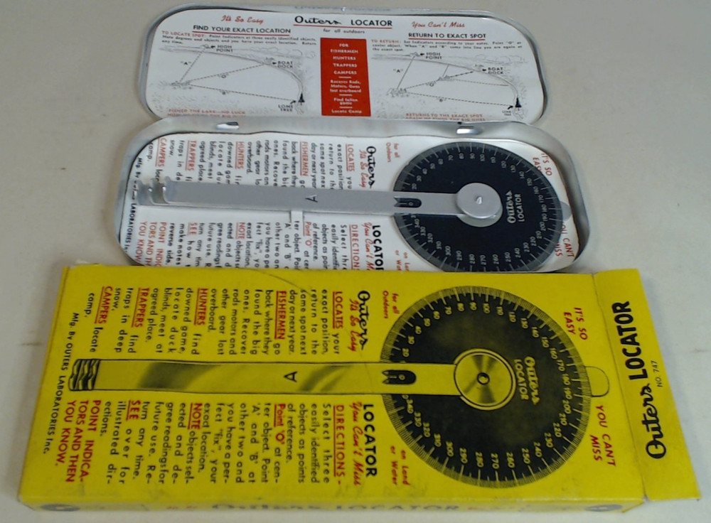 Vtg Outers Locator 747 Original Box Hunter Fishermen Camper Trapper Land Water