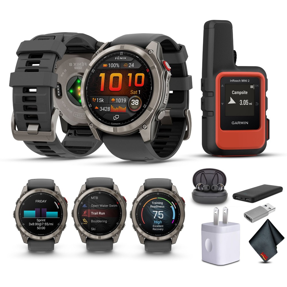 Garmin Fenix 8 Pro 51mm AMOLED – Titanium Bundle w/inReach Mini 2