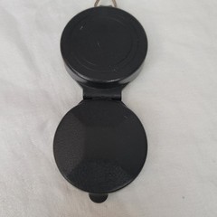 Compass Liquid Filled Japan Black Plastic Case UNUSED tested WORKS lanyard keych