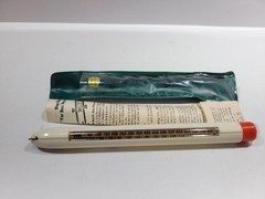 Vintage Meilograph Map Measurer Compass White Plastic Hiking Distance Tool