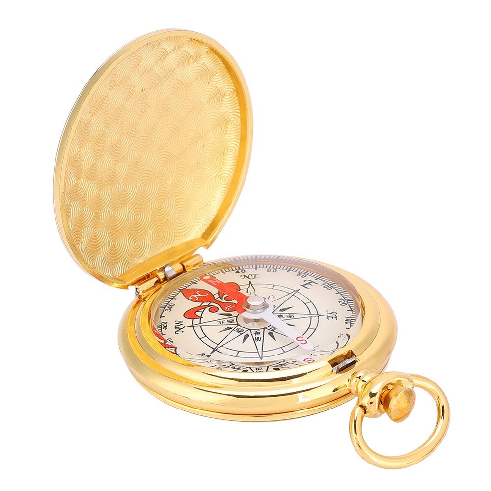 Portable Brass Folding Compass Compact Tool For Outdoor Activities Premium