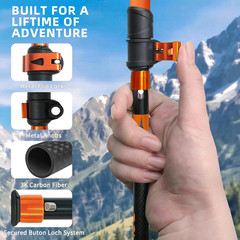 3K Carbon Fiber Collapsible Hiking Poles