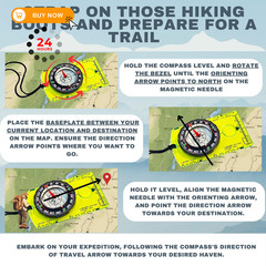 Trekker’s Compass Crew Orienteering Compass, Pack of 2, 2 Compasses Blue