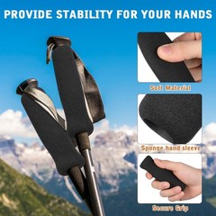 2Pcs Black Universal Handle Covers Soft Nbr Cushion Pads for Crutches Walkers