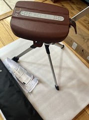 STEP2GOLD Ta-Da Chair Series 2, Portable Trekking Hiking Pole Brown 36.2” New