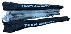 2-Team Jaunty Trekking Hiking Poles Lightweight Aluminum Alloy 135Cm Collapsable