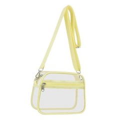 Clear Bag for Stadium Events Clear Sports Fan Handbags Medium Yolk Yellow