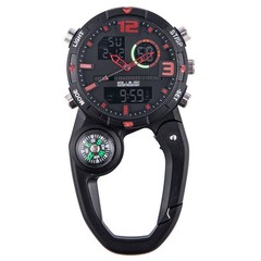 Luminous Climbing Watch with and Carabiner Hook for Outdoor Activities