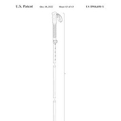 Trekking Poles- 1-pc Pack – Adjustable Hiking or Walking Stick –Strong, Natural