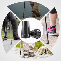 6 Pcs Walking Stick Caps Trekking Pole Tips Rubber Hiking Walking Stick Tips