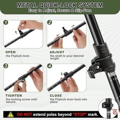 Ultra Lightweight Carbon Fiber Trekking Poles Durable 3K Travel Hiking Equipment
