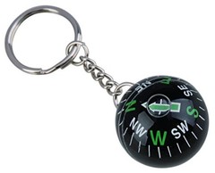 Munkees Ball Compass Keychain, Small Useful Outdoor Tool Gift, Hiking Key