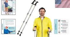 ACTIVATOR 2 Nordic Walking Poles with Carbide Tips – Adjustable for 4’2″ to 6’4″