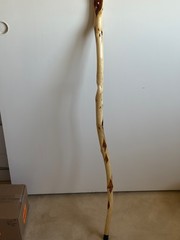 43 in. – Hand Carved Diamond Willow – Finished – Hiking / Walking Stick ,j101