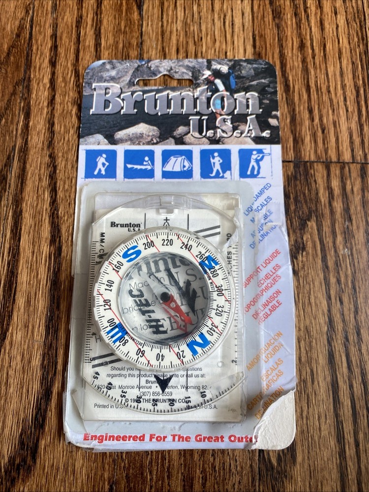 Brunton USA Hi-Tec Compass Measures In Inches Also MM/CM North East South & West