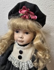 Porcelain Doll 50cm Collector Doll Soft Body Original Clothes Vintage