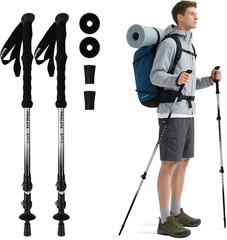 Carbon Fiber Trekking Poles Ultra Strong Lightweight Collapsible Hiking Poles EV