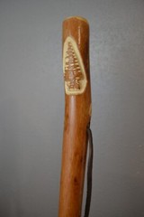 Walking Stick with Arrowhead Carving on Hardwood Staff, Chiefs Staff