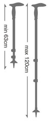 LEKI Wanderfreund Makalu Aluminum Adjustable Lightweight Walking Pole (Single) f
