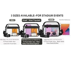 Clear Bag for Stadium Events Clear Purse Stadium Bag Satchel Large Black