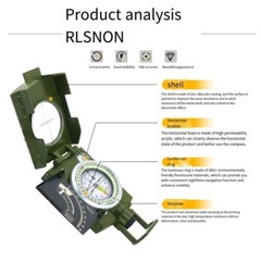 Multi Functional Military Aiming Navigation Compass with Fluorescence New