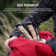 Mixtend F3T2 Trekking Poles, Foldable and Lightweight Walking Stick for Men a…