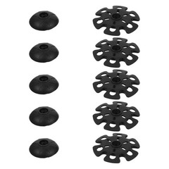 1 Set Reusable Rubber Trekking Pole Tips for Alpenstock Walking Stick Caps Black