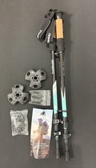 TrailBuddy Adjustable Hiking Poles for Snowshoe & Backpacking, Aqua Sky New