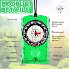 Geiserailie Acrylic Orienteering Hiking Compass Navigation Backpacking 20