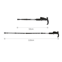 2X Trekking Poles Nordic Walking Sticks Adjustable Anti-shock Hiking Alpenstock