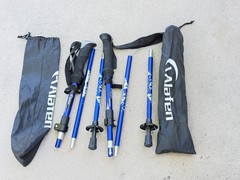 Set of Alafen Folding Trekking Poles 110-125CM Blue W Bag ..5I