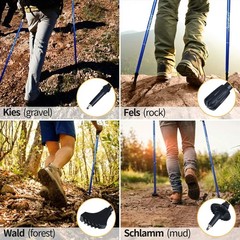 Trekking Poles Collapsible Hiking Poles – 2 Pack Aluminum Alloy 7075 Trekking St