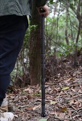 2 Pack of Aluminum Hiking Walking Sticks with Whistle and Compass, CNC Machined