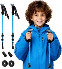 Hiking Trekking Poles Kids 2 Pack Anti Shock Adjustable Collapsible Hiking Poles