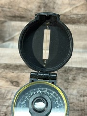 Vintage Engineer Lensatic Compass Japan Military Style w/ Brass Loop