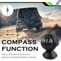 Compass for Car with Bottom Stick Car Compass Ball,Adjustible and Night Vision C