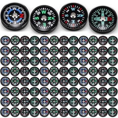 100 Pcs Button Compass Bulk 20mm Mini Survival Compass Pocket Oil Filled